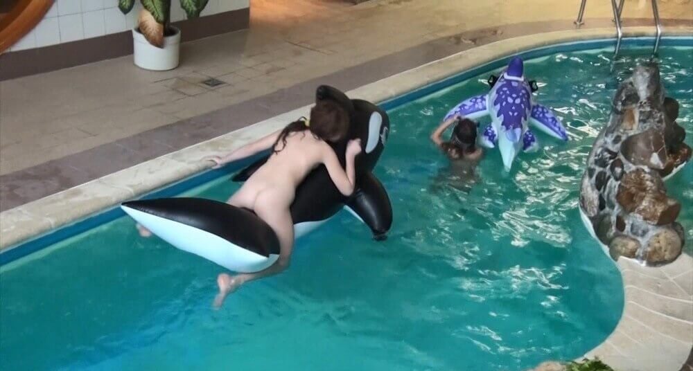 Naturism in the pool Full HD - Interaction with Nature Through Naturism