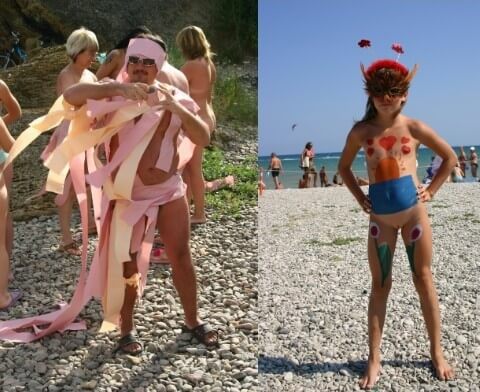 Natural Mud Camouflaging pics - Happiness is achieved by embracing naturism and nudism in ones life