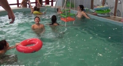 Indoor Swim Exercise 2 Full HD video - Nudism helps people overcome their insecurities