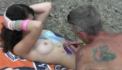 Body Art Nudist Beach 1 Full HD video - Nudism strengthens friendships and mutual respect among people