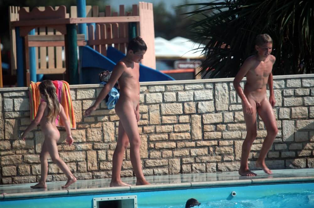 Naturist Pool Assortment photos - The equality of body and spirit is an important idea in the practice of nudism and naturism