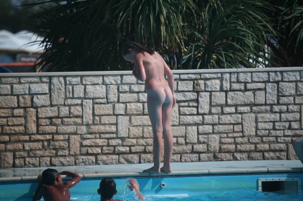 Naturist Pool-Side Singles pics - People practice nudism to achieve harmony with nature