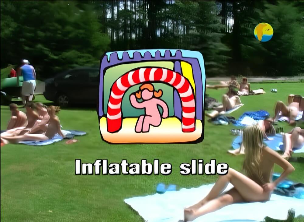Naturist: Freedom: Inflatable Slide - Naturism and nudism are a philosophy of respect
