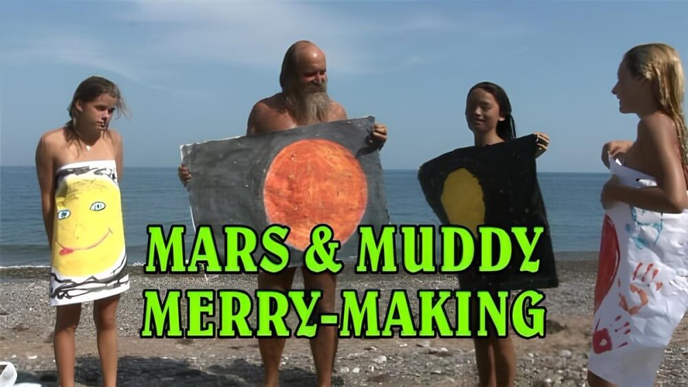 Enature - Mars and Muddy Merry-Making - Home naturism in all its glory
