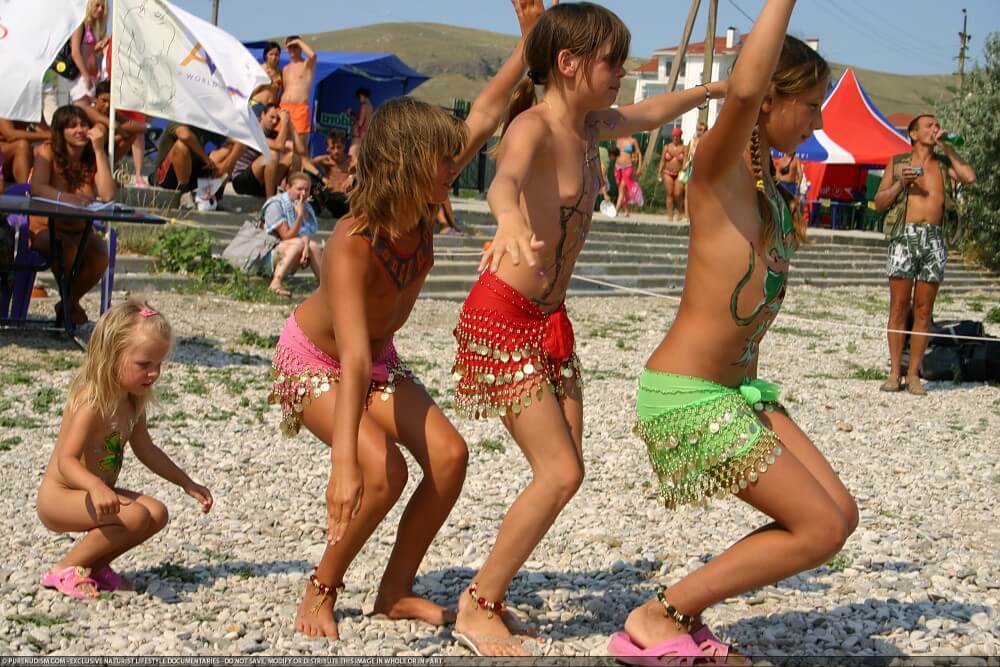 Festival and dancing photos - Respect for one another and for the natural world are key principles of nudism and naturism