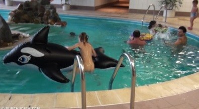 Naturism - Indoor dolphin ride Full HD upd - The cult of nudity has not been forgotten