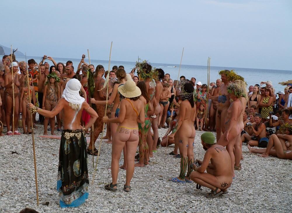 Naturist Party Mega Bash pics - Nudity is seen as a natural part of life among nudists